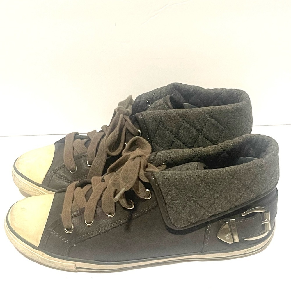 Aldo Black Quilted High-Top Sneakers